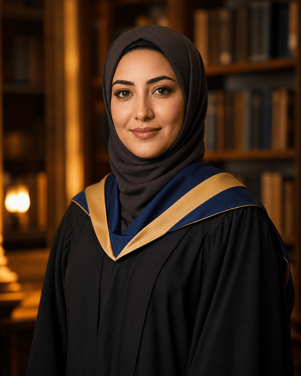 AI master's graduation portrait