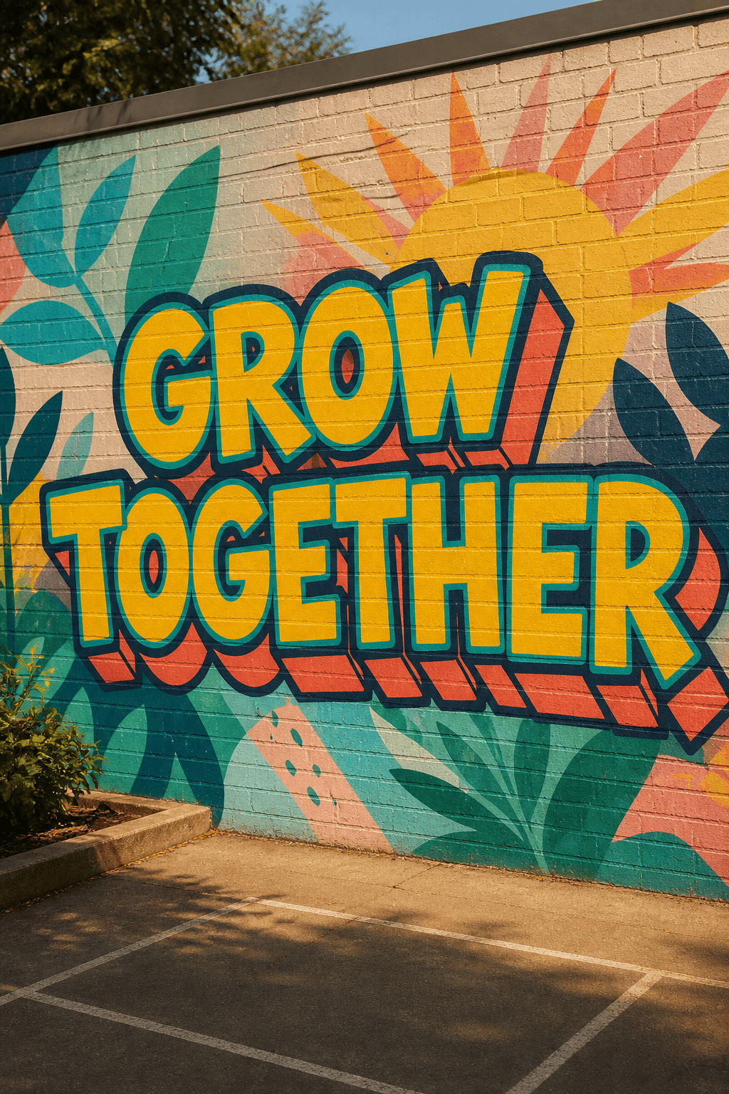 AI graffiti mural concept