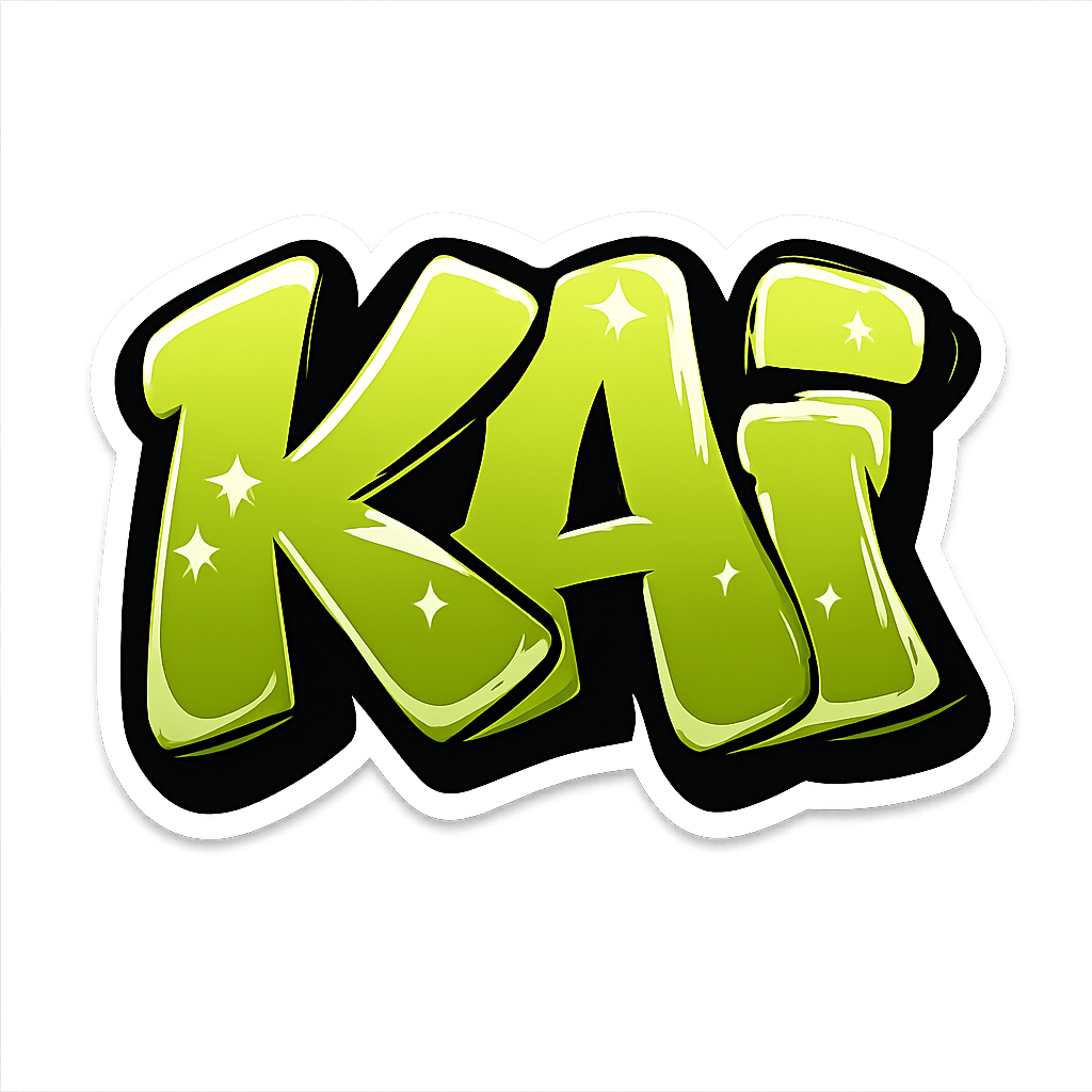 AI graffiti name text