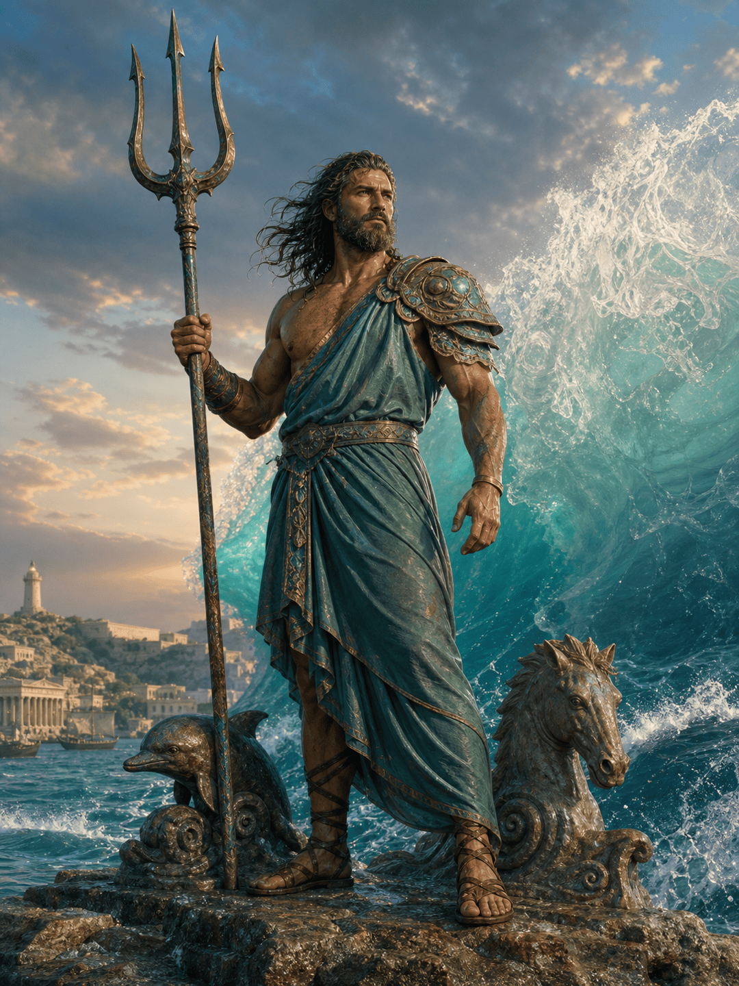 AI Greek sea god