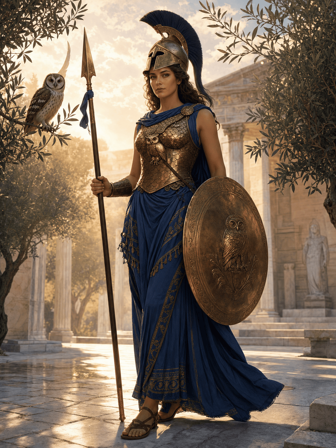 AI Greek wisdom goddess