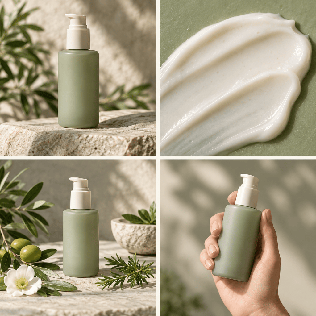 AI product photo grid for skincare