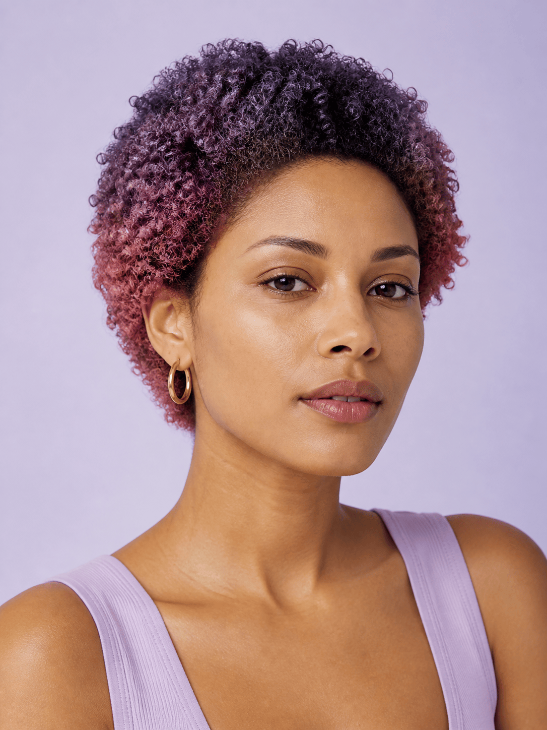 Lavender ombré hair color simulator