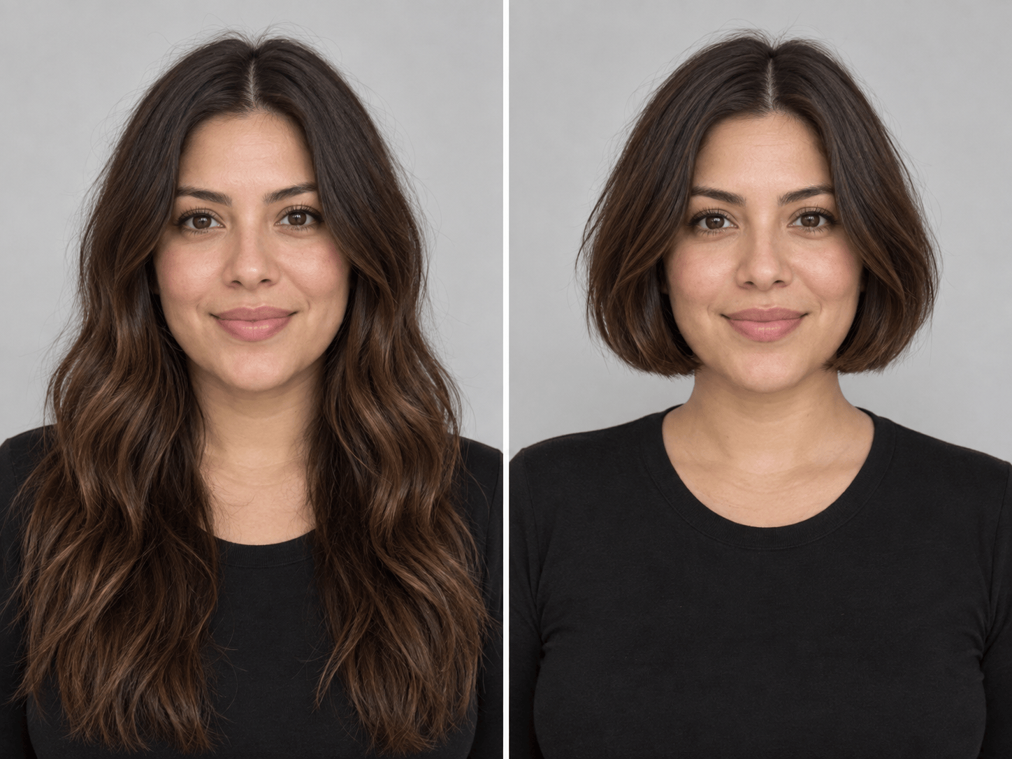 Chin-length bob virtual try on