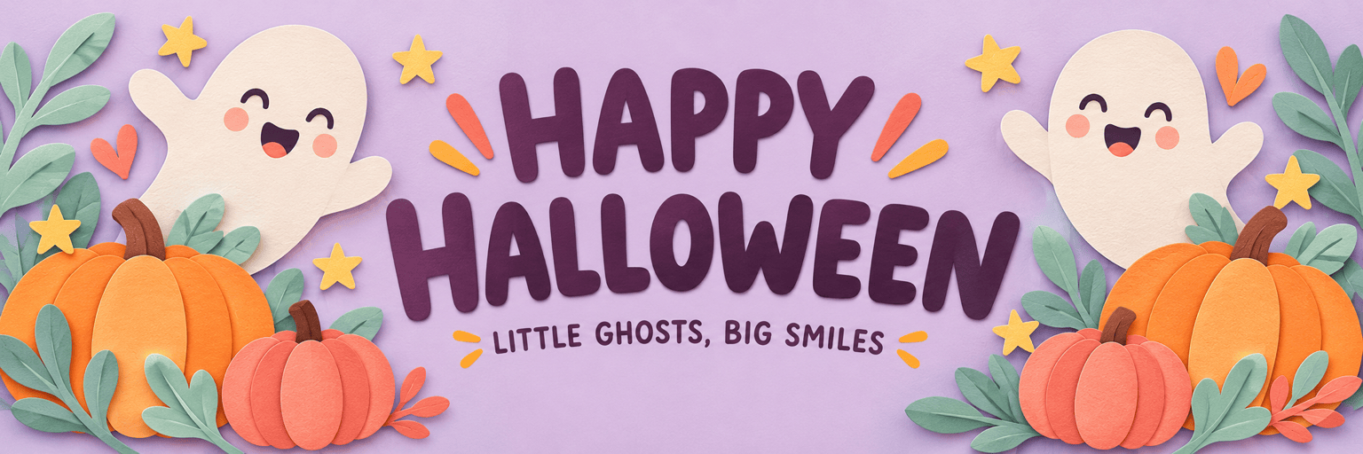 Cute Happy Halloween banner