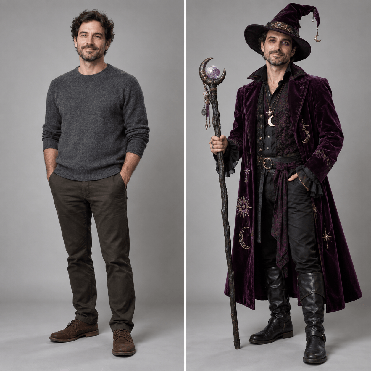 AI witch costume photo transformation