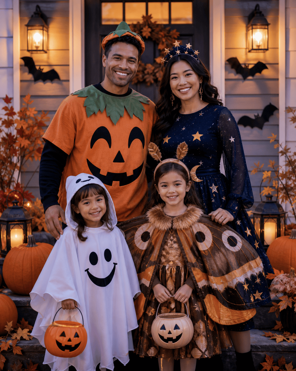 AI Halloween family photo generator trick or treat portrait