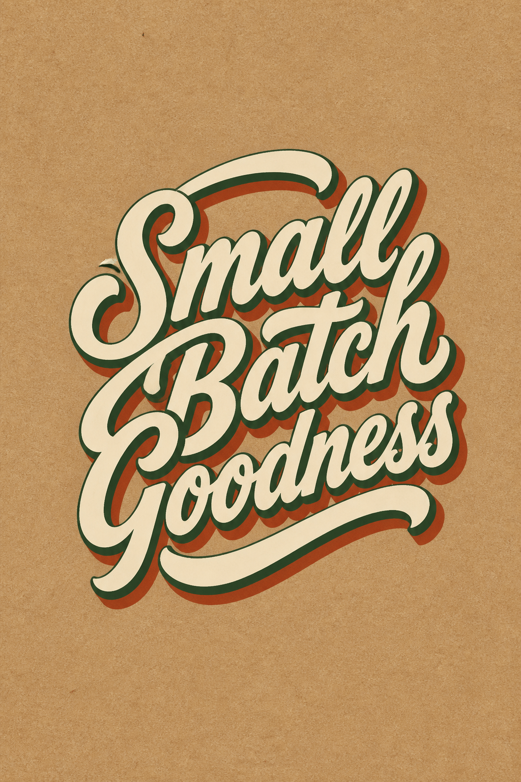 Retro hand lettering label