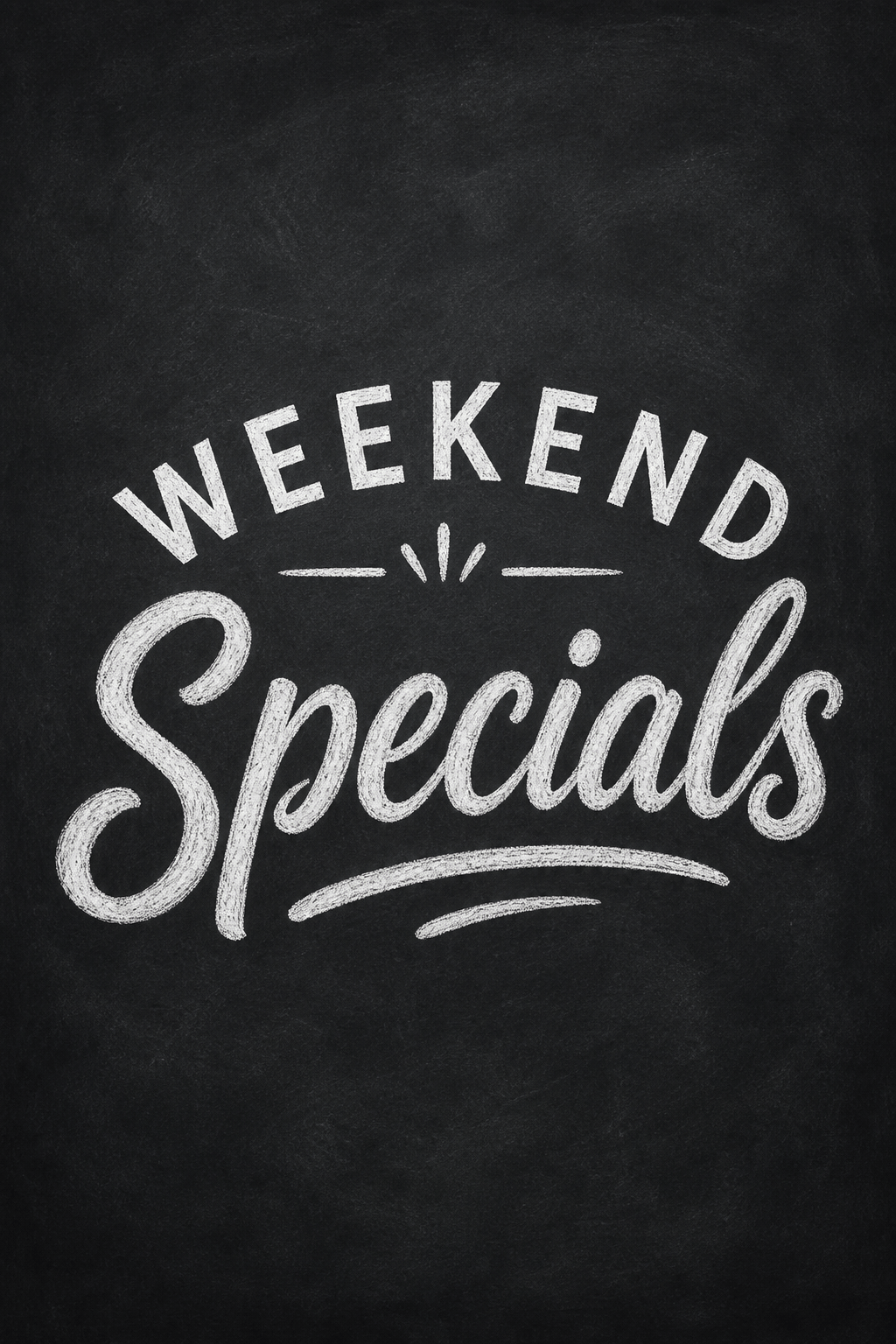 Chalk hand lettering sign