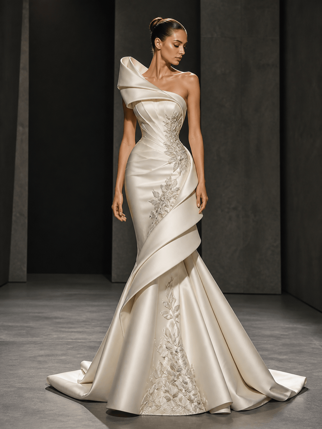 AI haute couture evening gown
