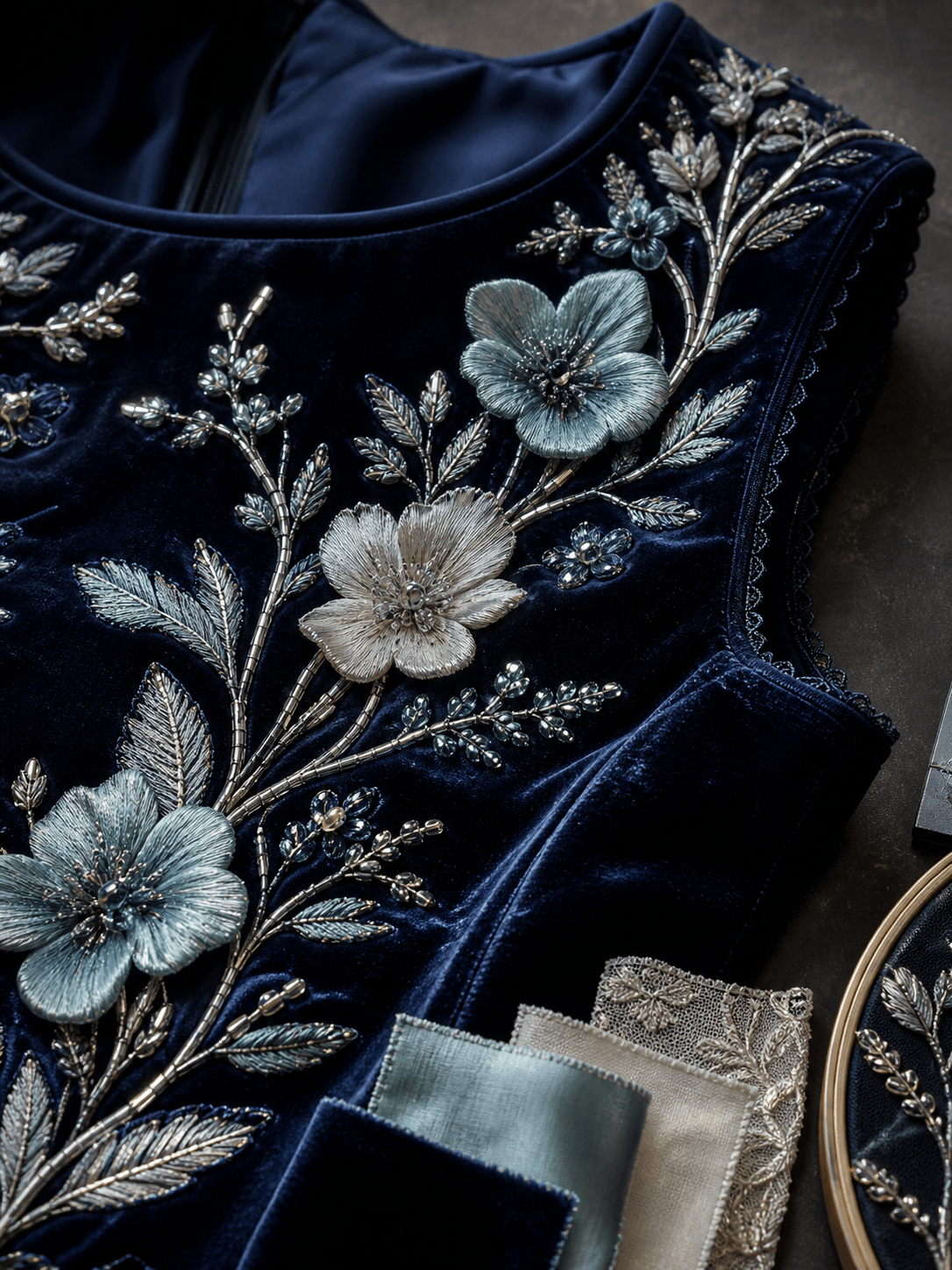 AI couture embroidery design