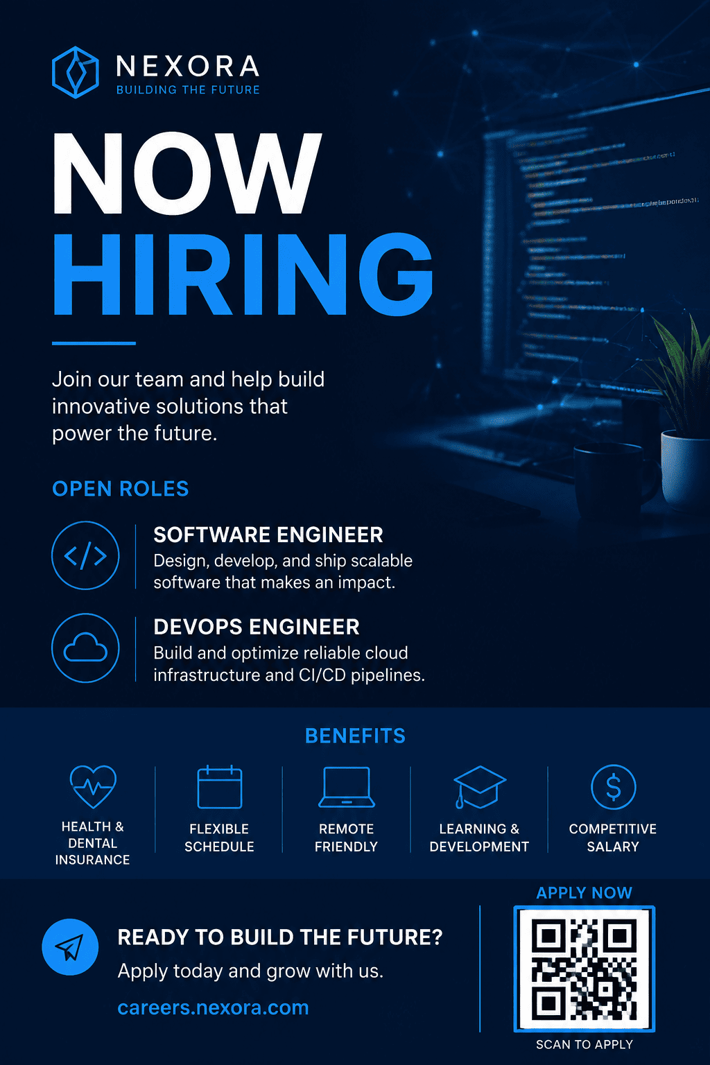 we are hiring flyer