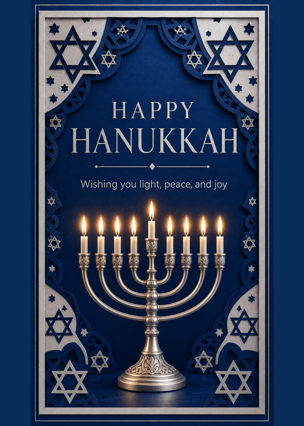 Hanukkah greeting card generator