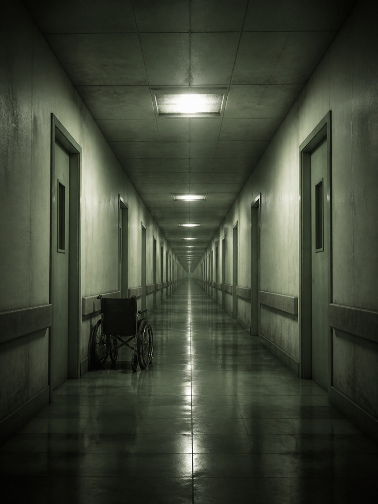 Creepy liminal hospital