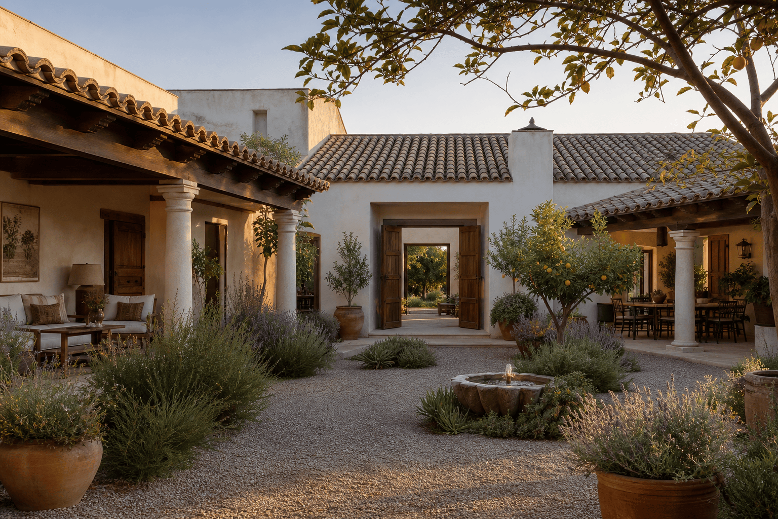 AI Mediterranean courtyard home