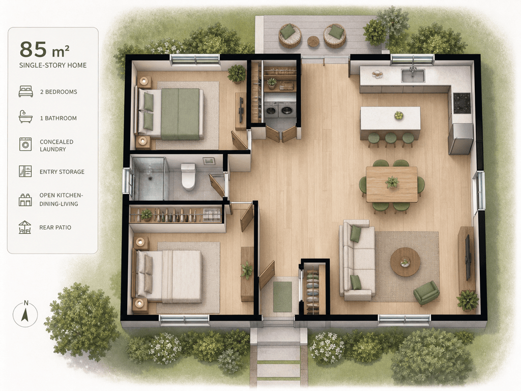 AI compact house plan