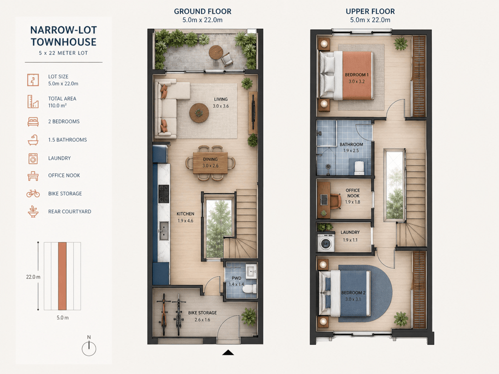 AI narrow lot plan