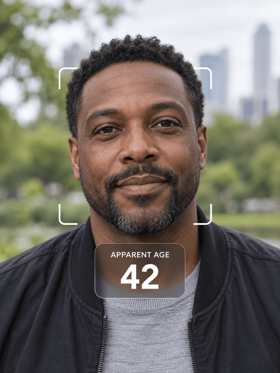 AI age detector outdoor portrait