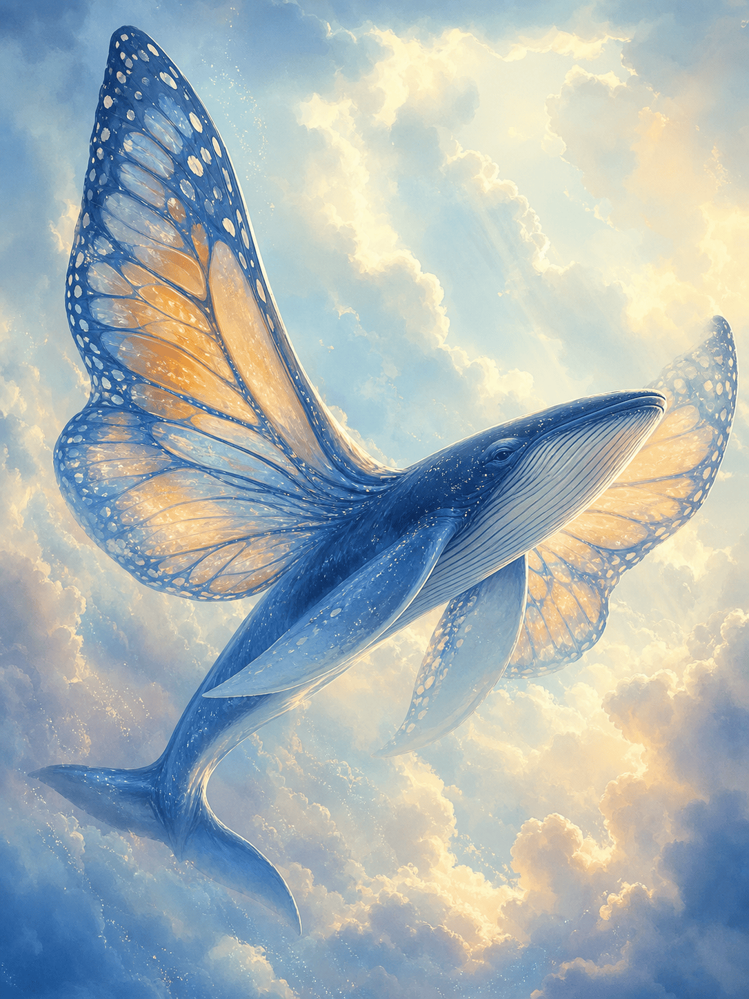 Whale butterfly animal fusion