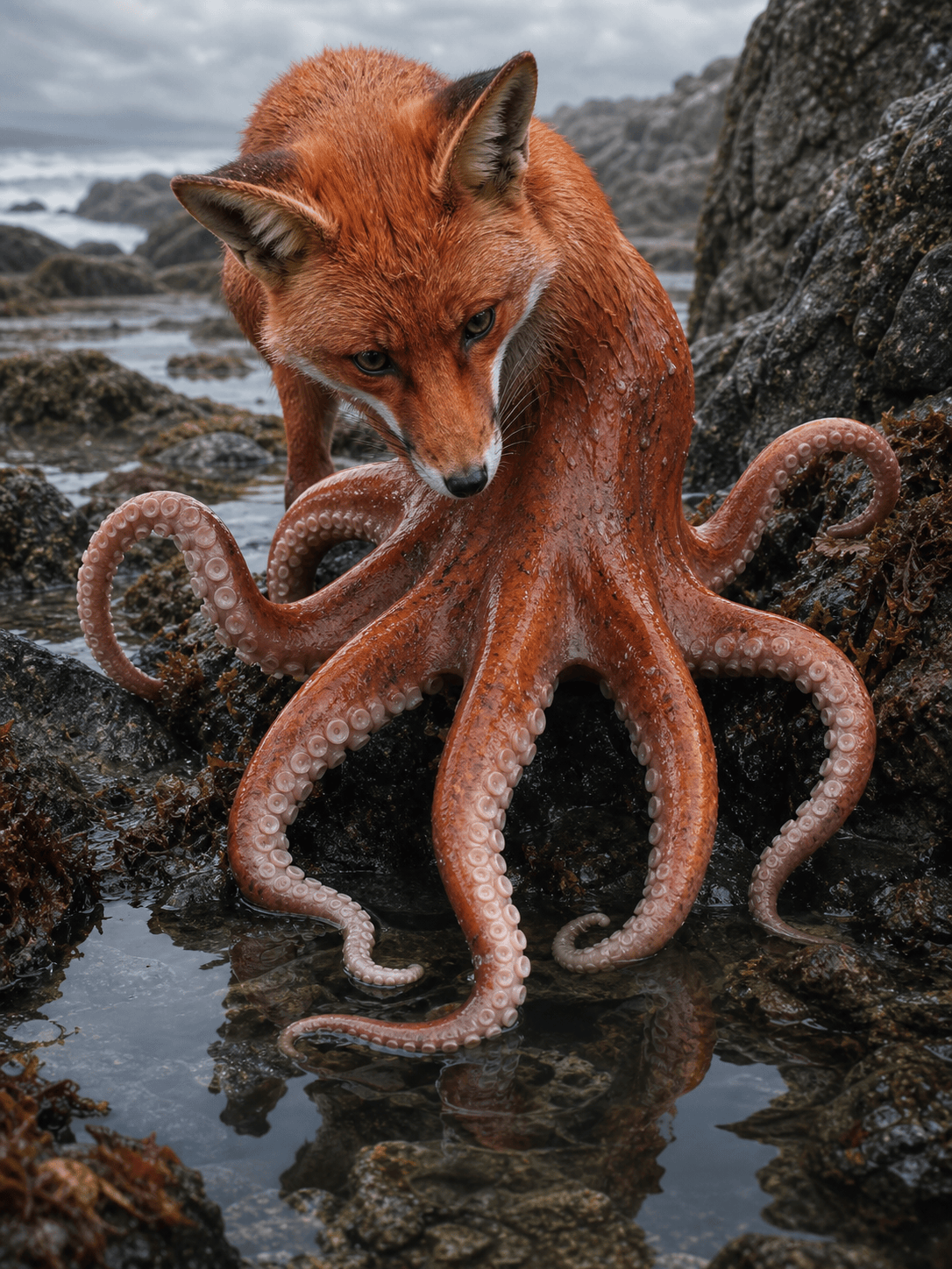 Fox octopus hybrid animal