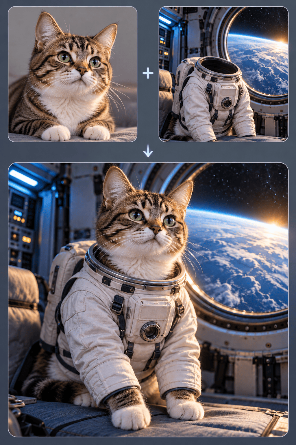 AI image merge pet before-and-after
