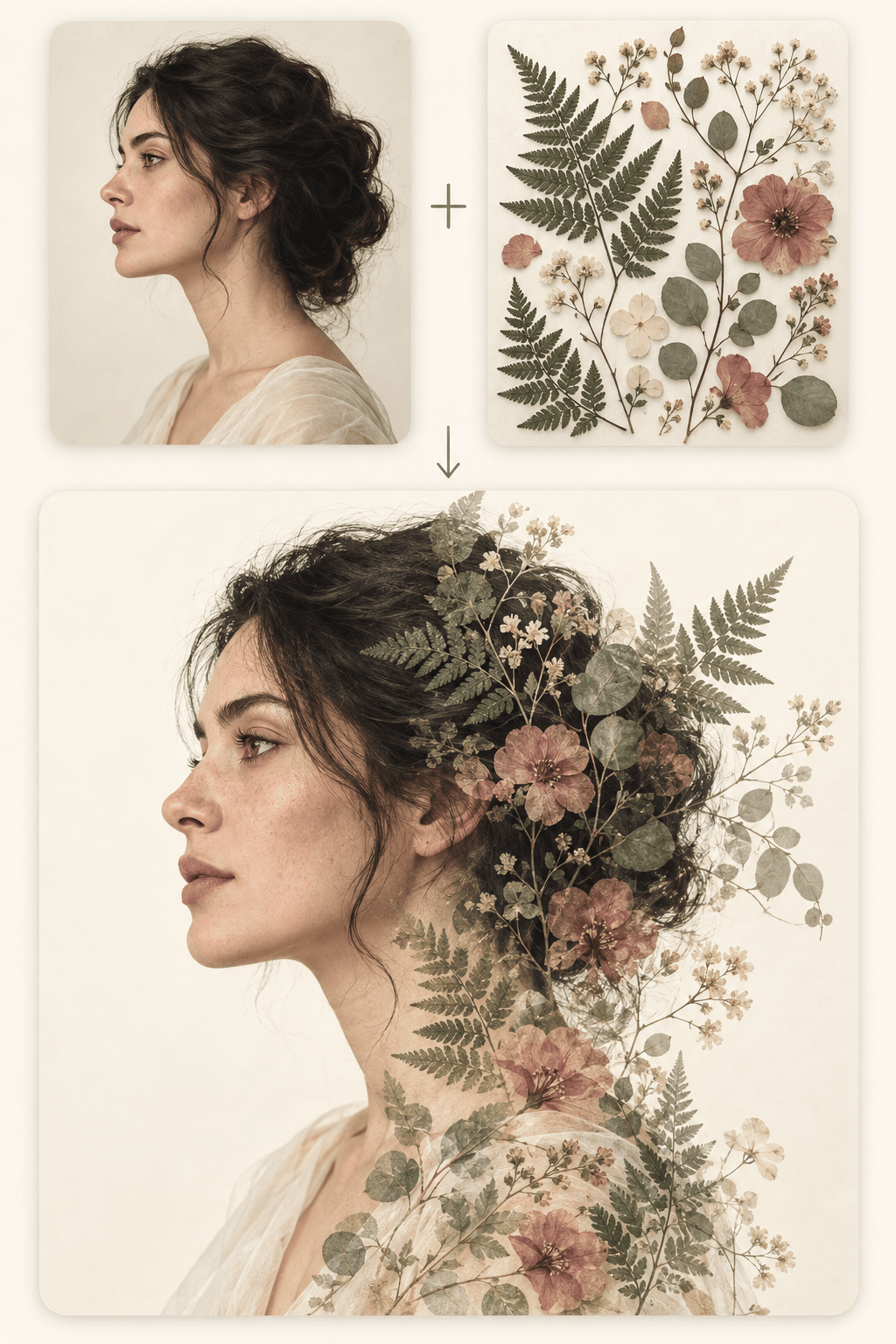 AI image merge style before-and-after