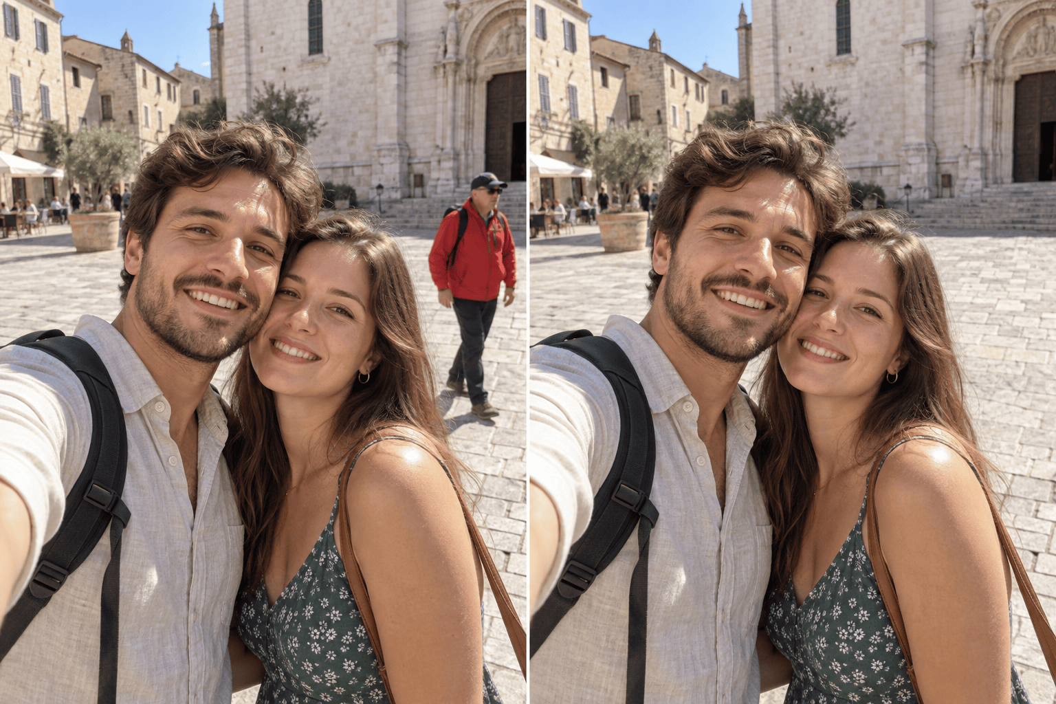 AI object remover travel before after