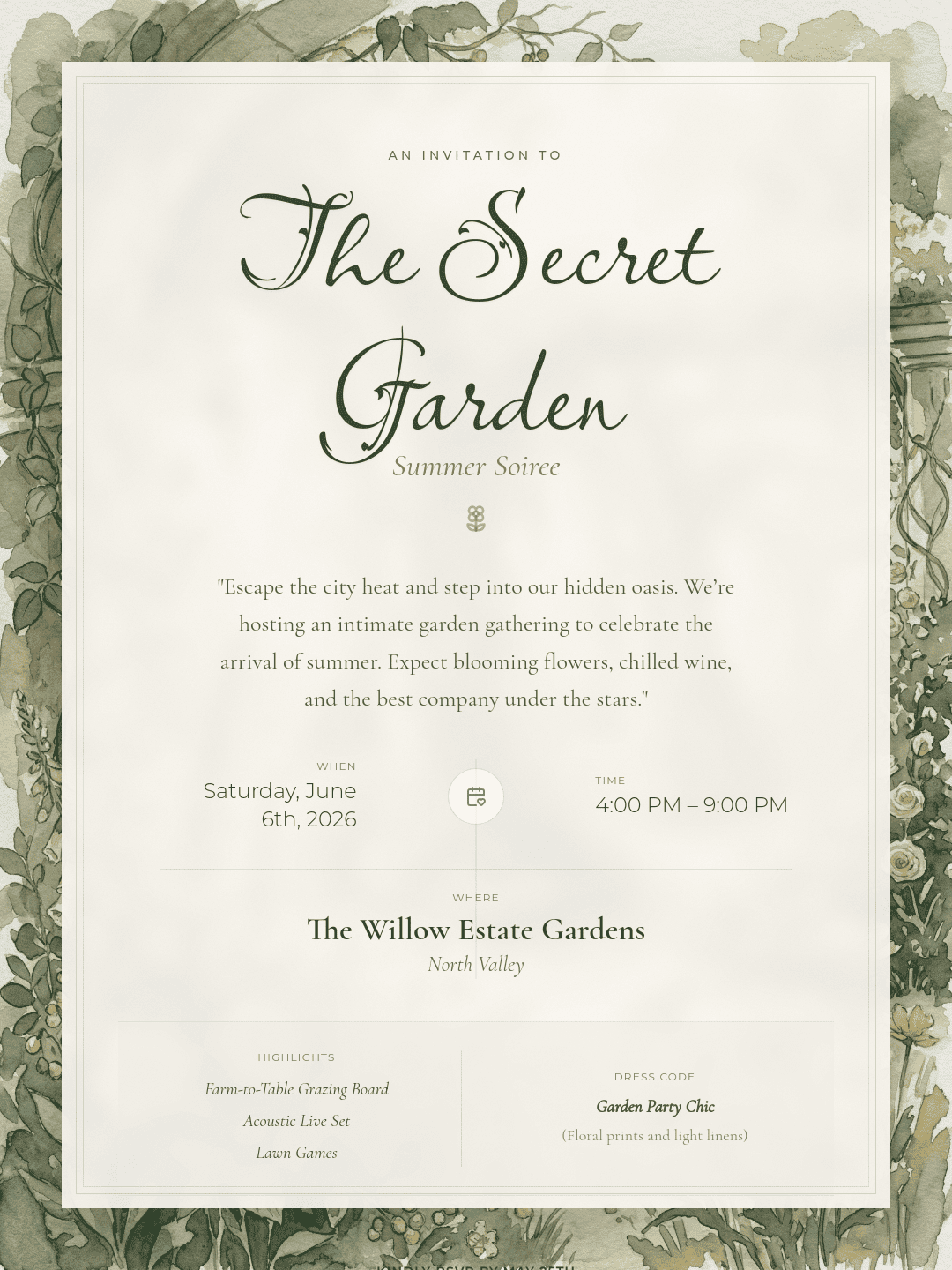 ai generated party invitation