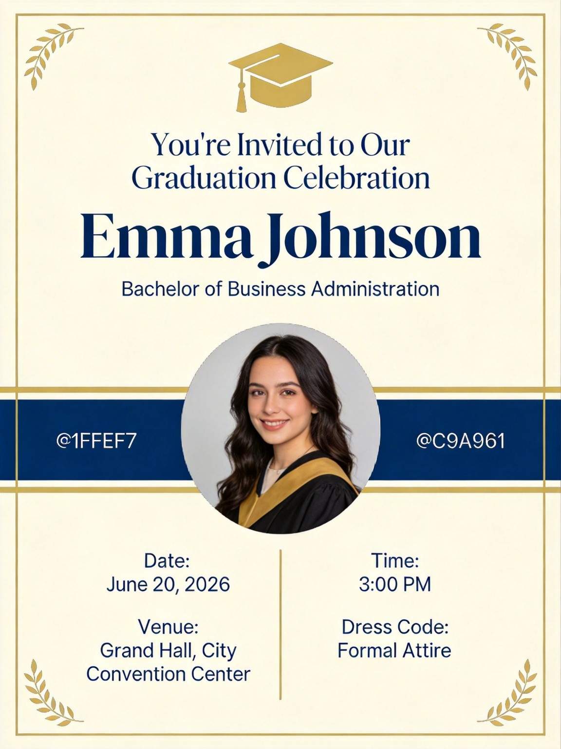 ai generated graduation invitation