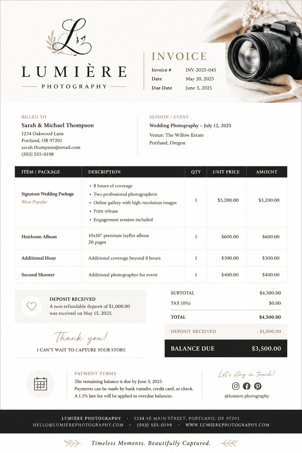 AI Invoice Generator example 4