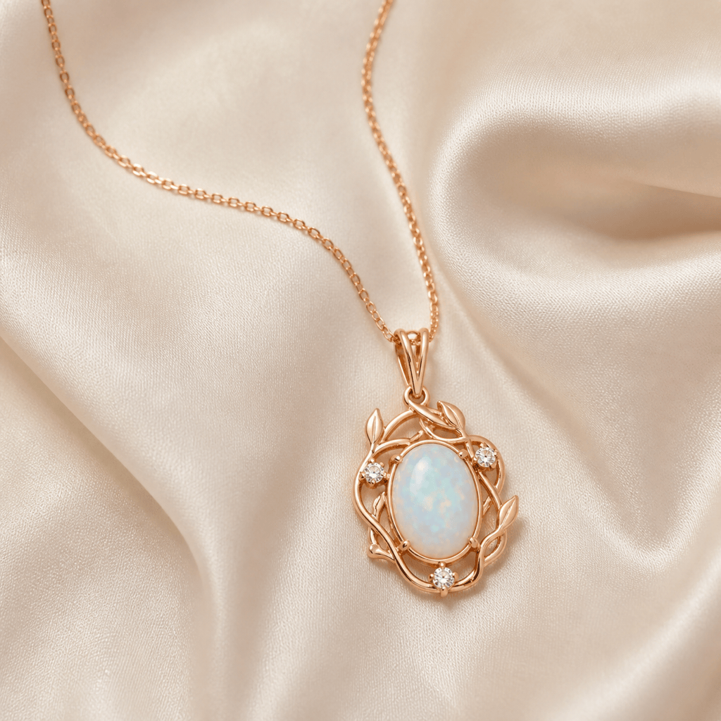 AI necklace generator opal pendant concept
