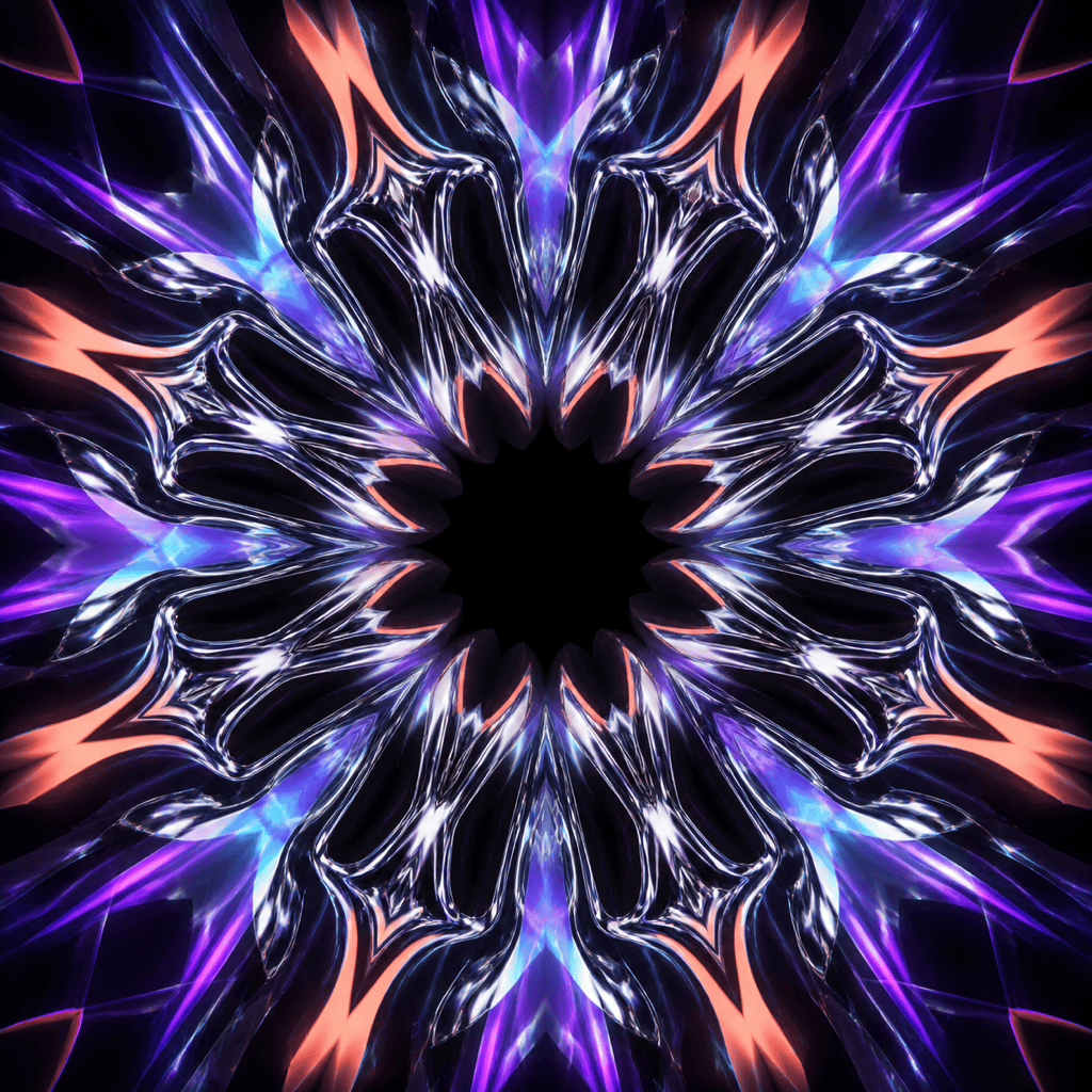 Psychedelic kaleidoscope album art