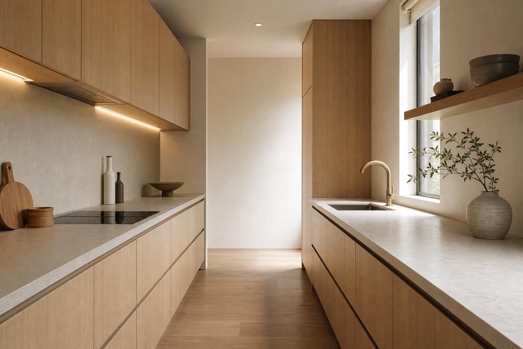 AI Japandi kitchen concept