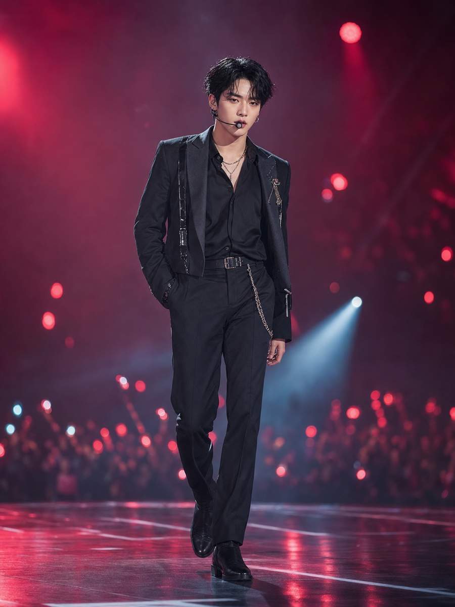 AI K-pop stage performance look