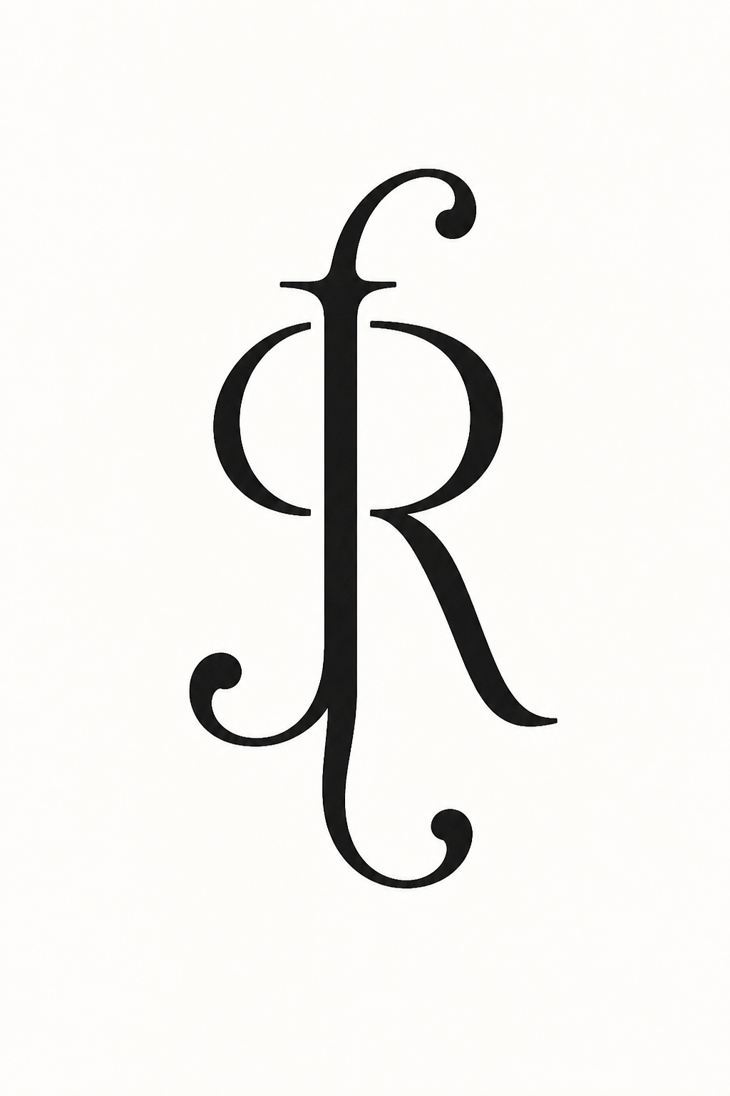 Intertwined initials tattoo monogram