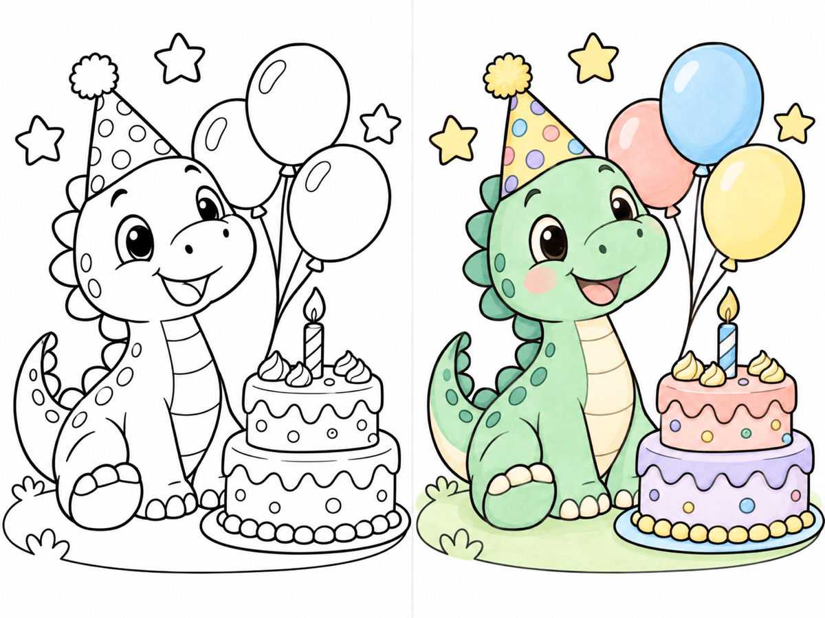 AI coloring page colorizer