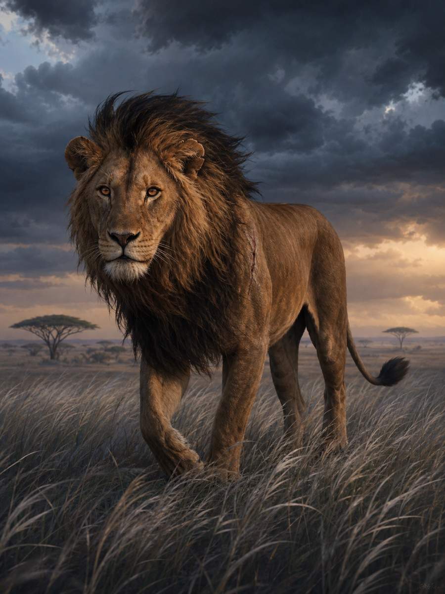 Original male lion OC artwork
