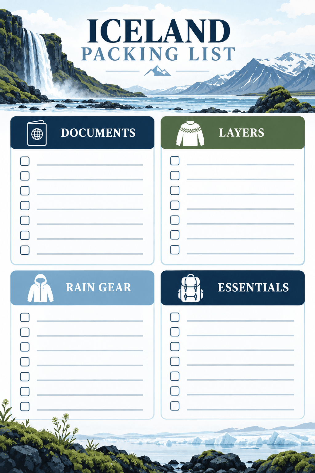 AI packing list generator example