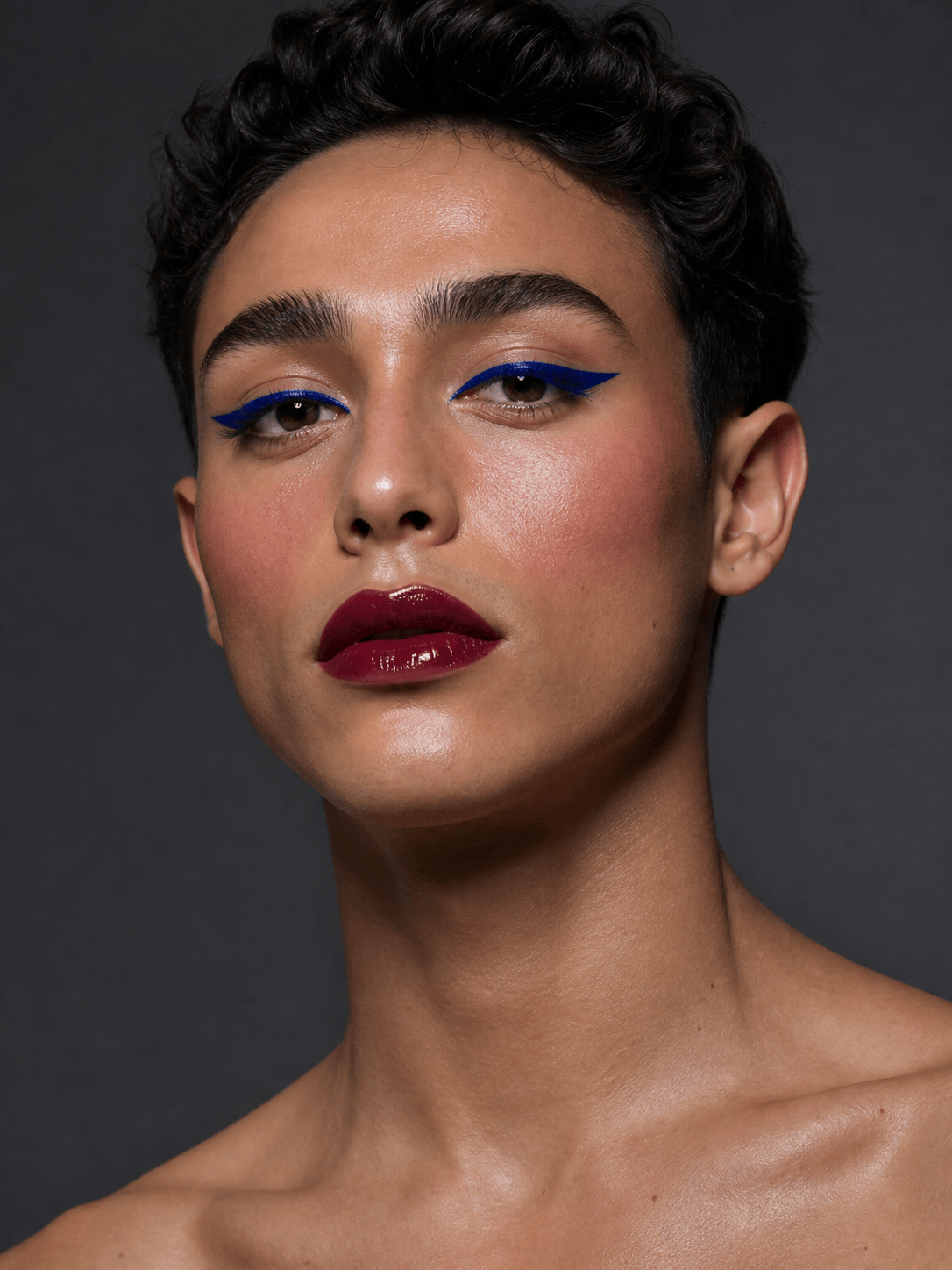 bold AI makeup editor look