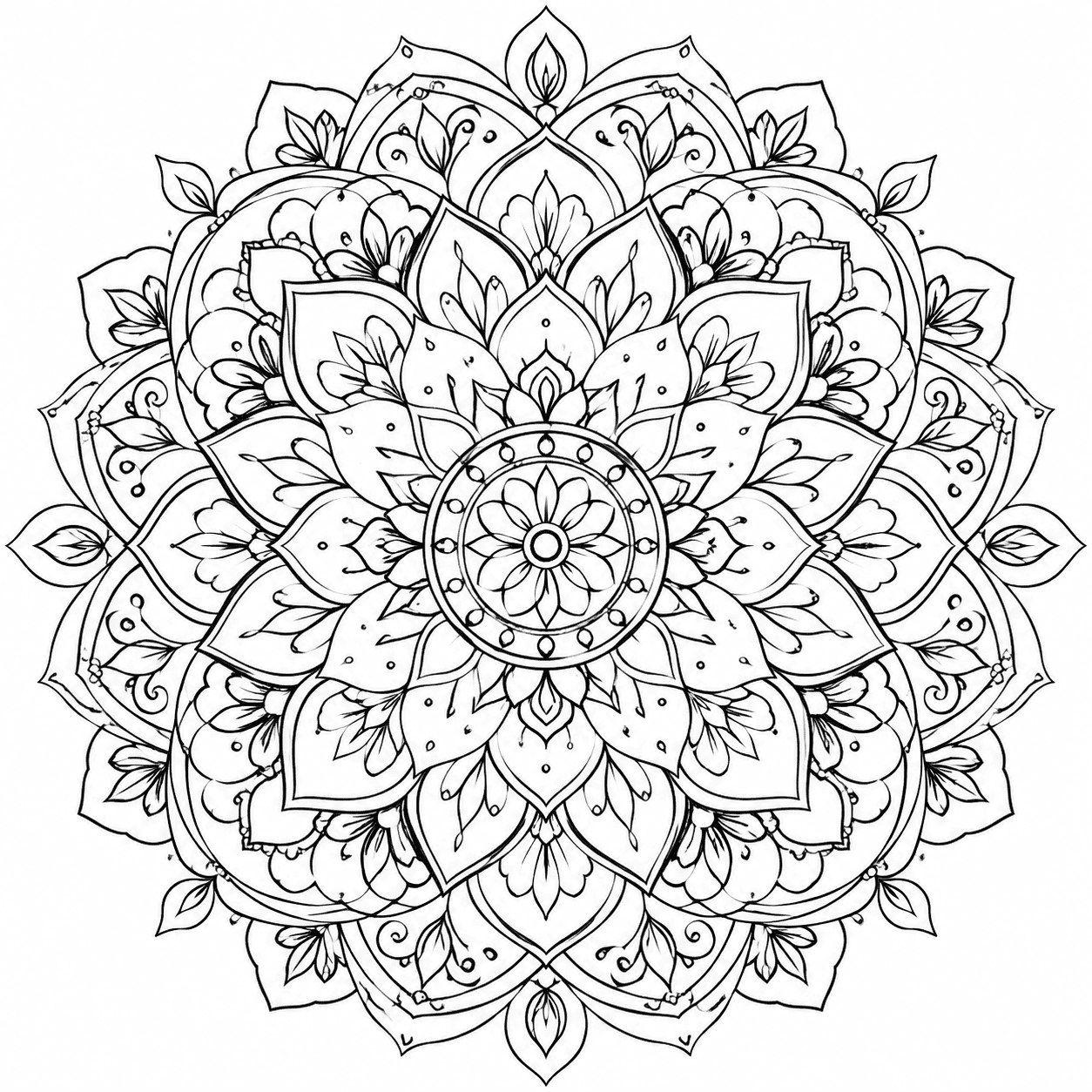 mandala coloring page example