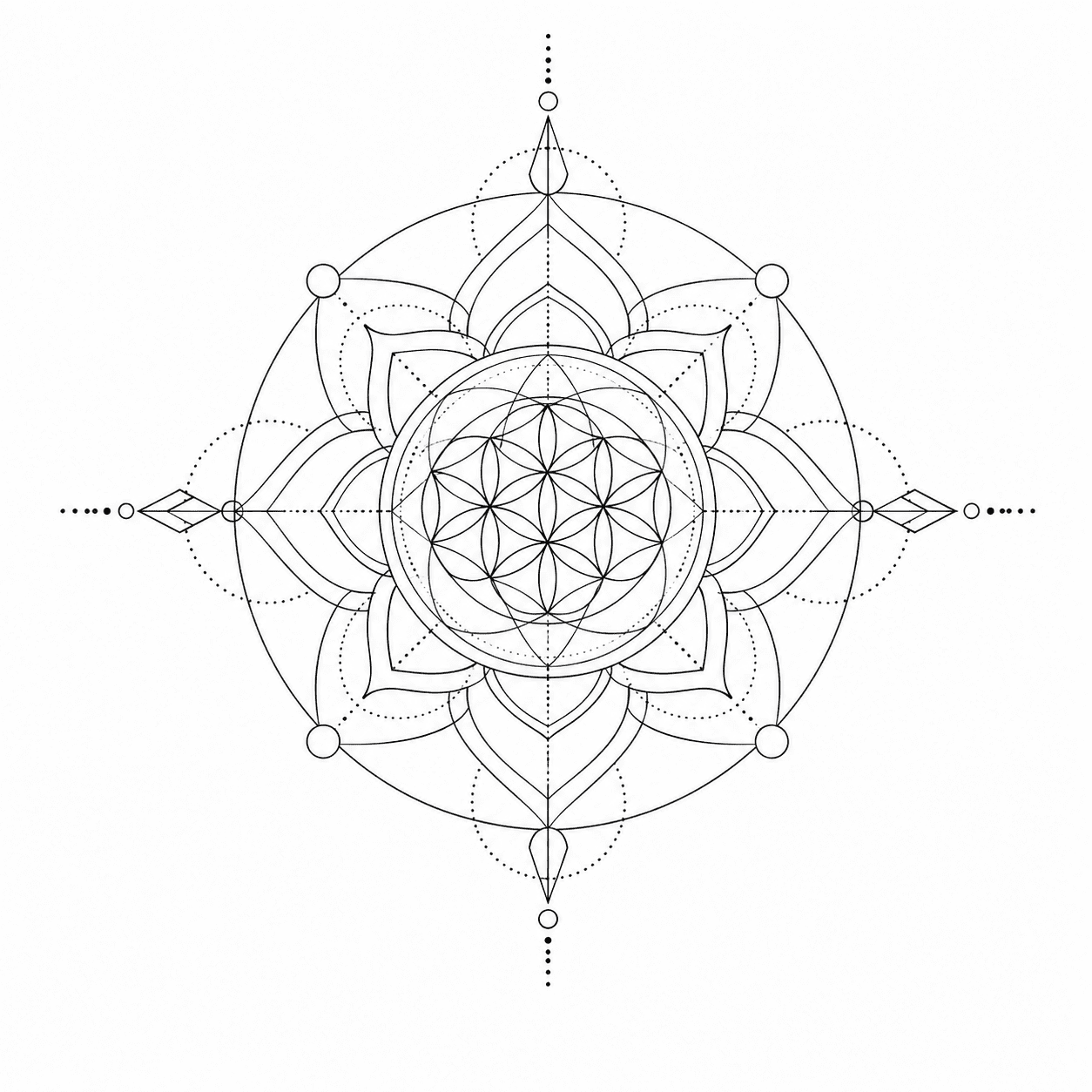 geometric mandala tattoo design