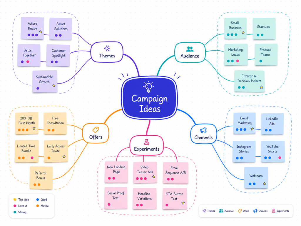 ai brainstorming mind map