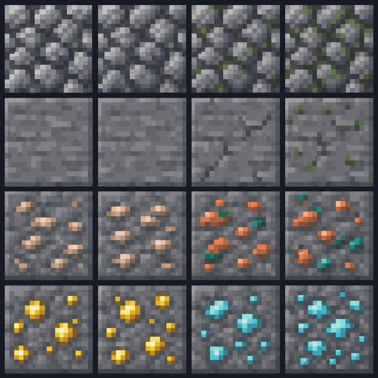 AI Minecraft texture generator stone blocks