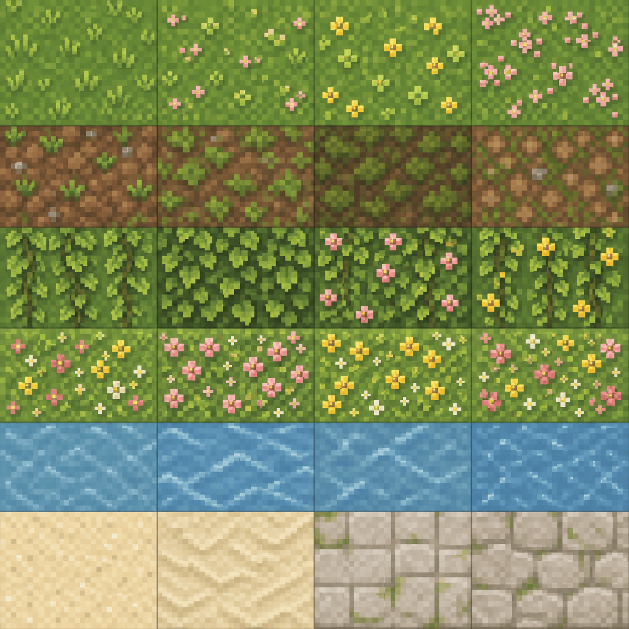 Seamless Minecraft texture foliage