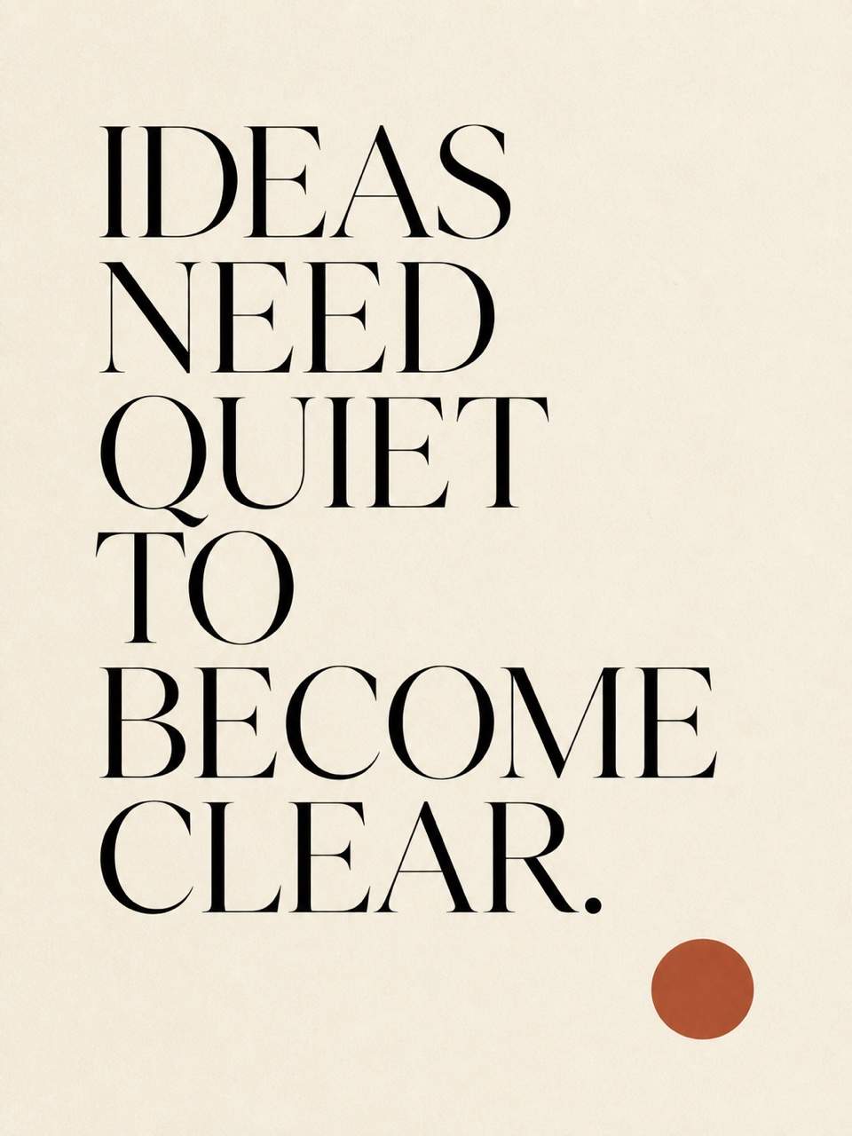 AI minimalist quote poster