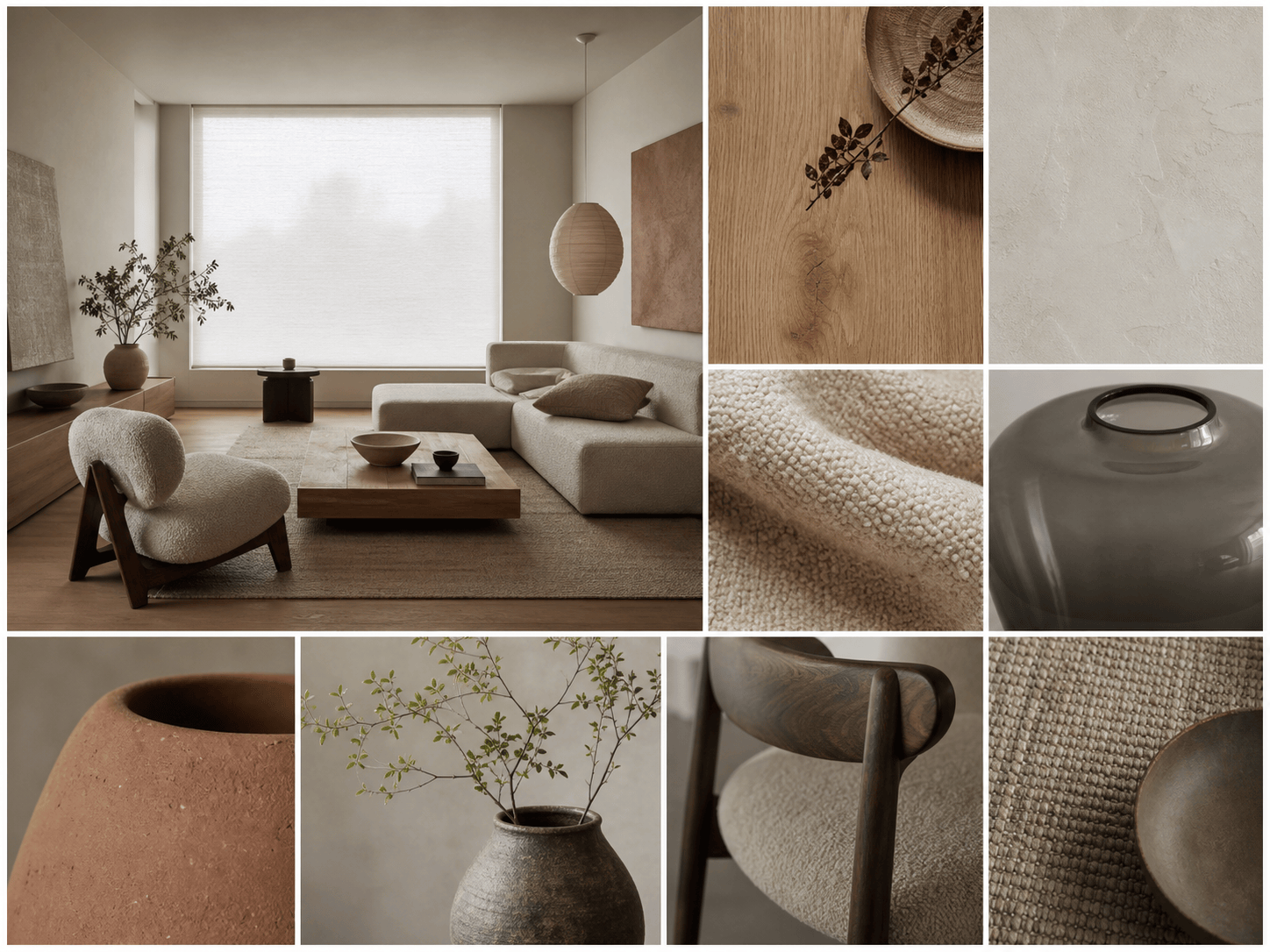 AI interior design moodboard
