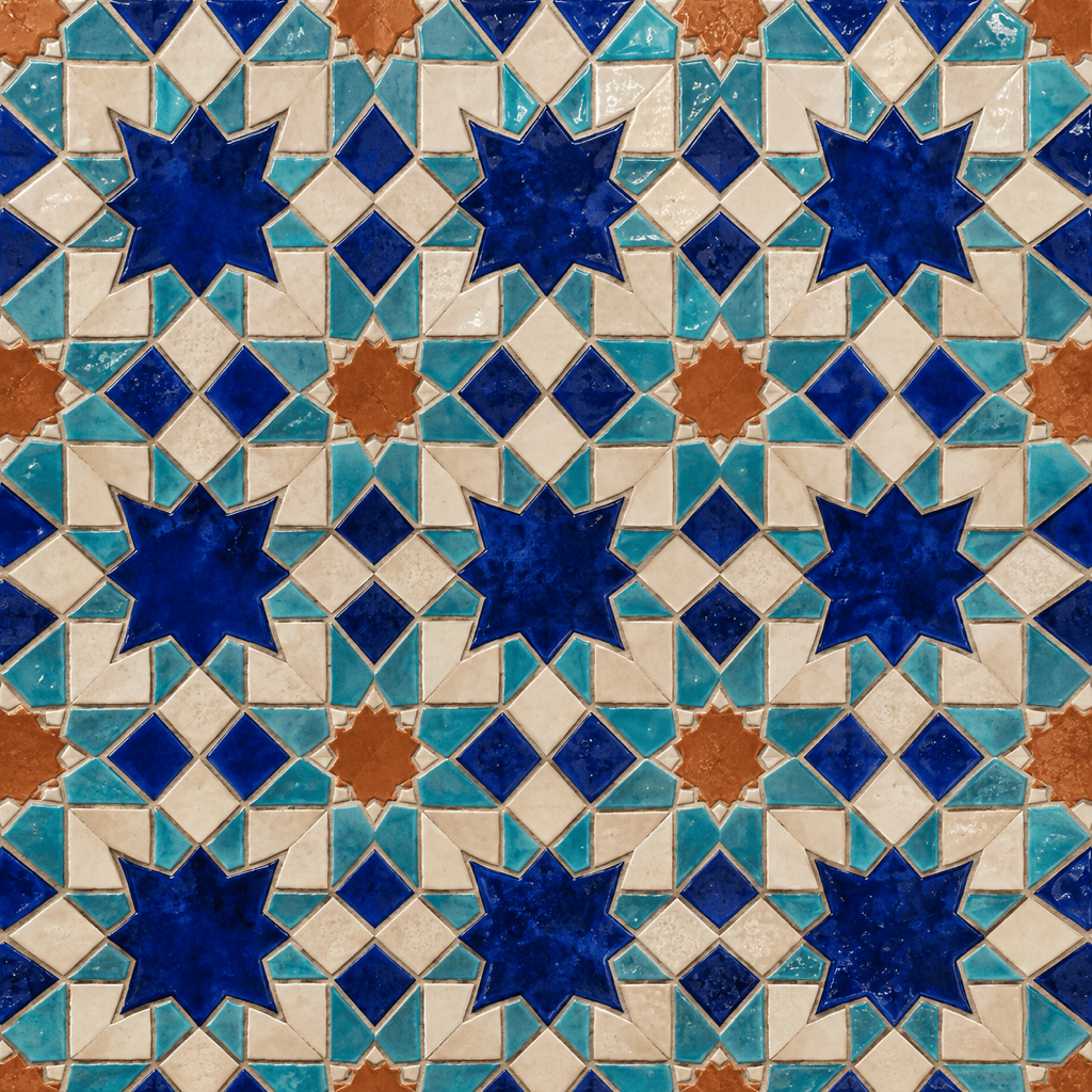 AI geometric tile mosaic