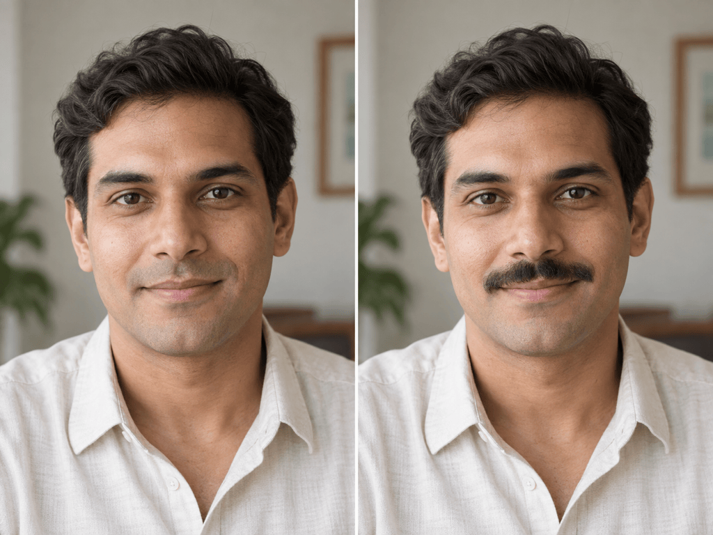AI mustache generator chevron comparison