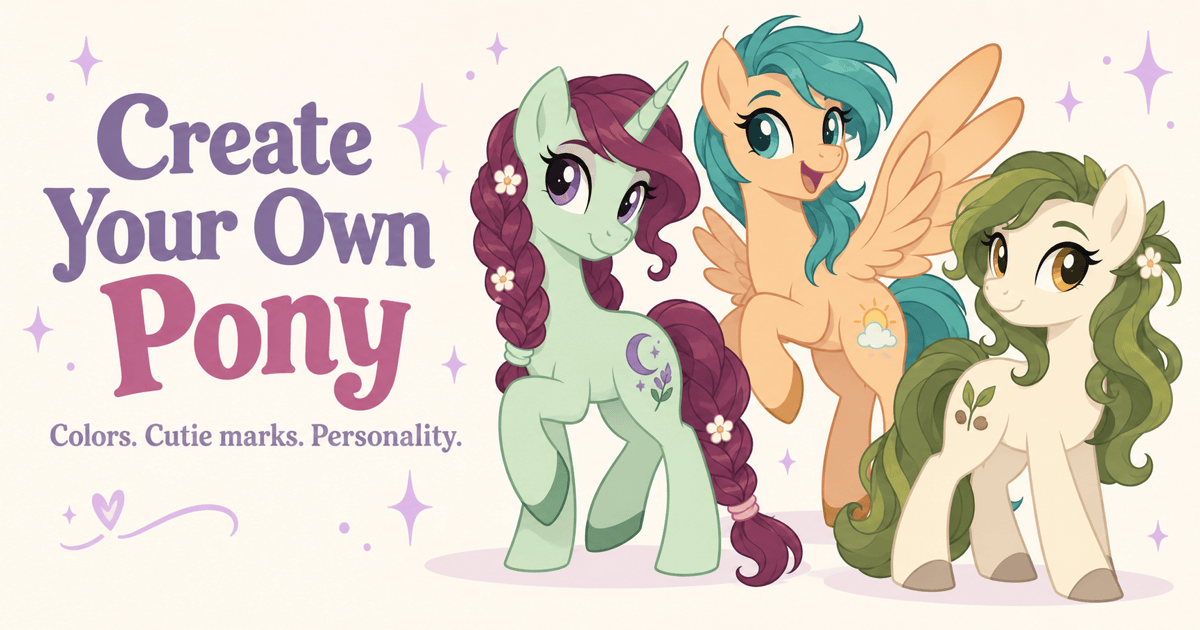 AI My Little Pony Generator: Create Your Own Pony OC | Mew Design