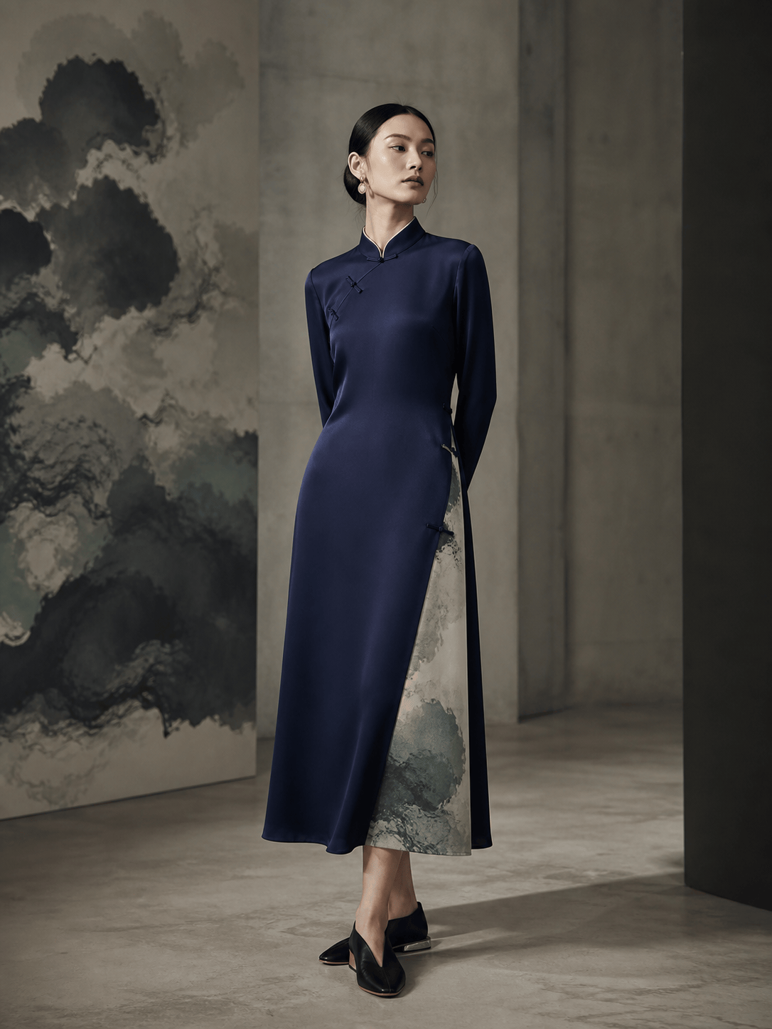 AI neo-Chinese qipao design